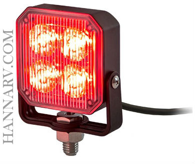 Buyers 8891803 Square LED Strobe Light - Red